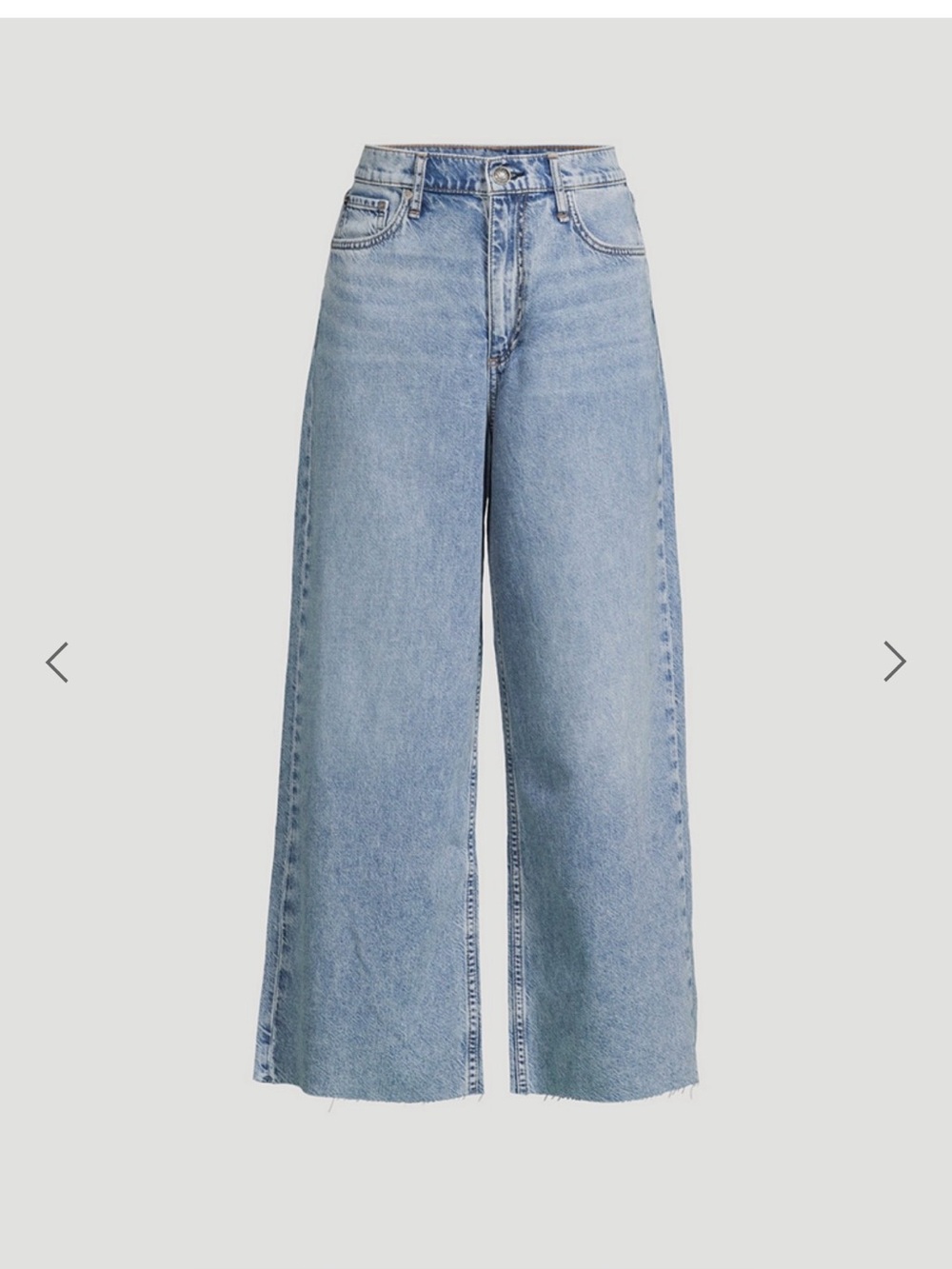 RAG & BONE FEATHERWEIGHT "ANDI" WIDE LEG JEANS